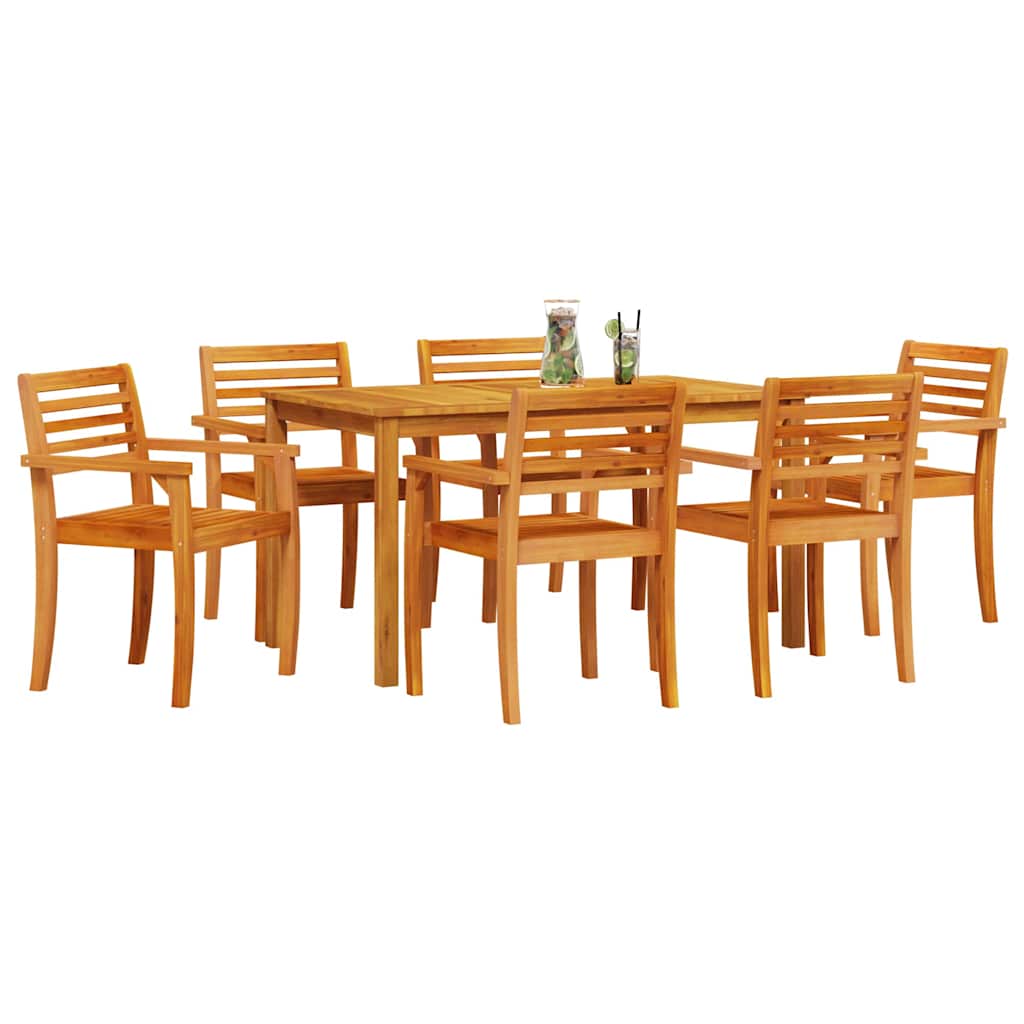 Set da Pranzo per Giardino 7 pcs Marrone