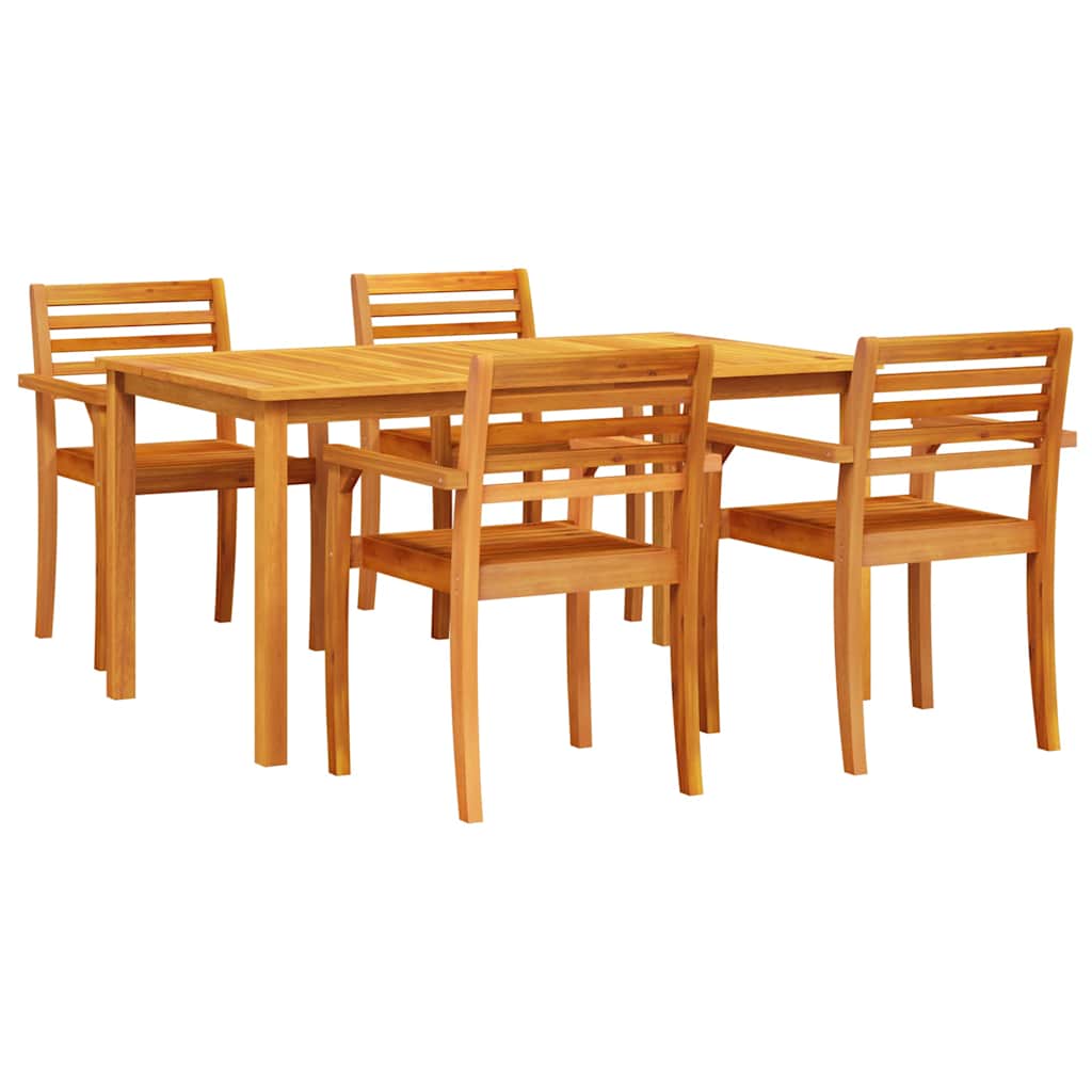 Set da Pranzo per Giardino 5 pcs Marrone - homemem39