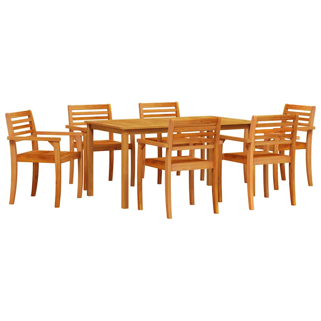 Set da Pranzo per Giardino 7 pcs Marrone - homemem39