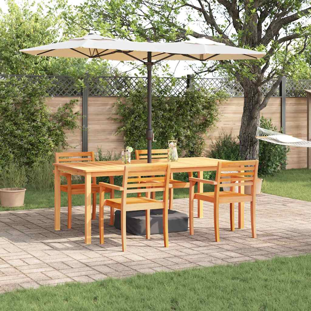 Set da Pranzo per Giardino 7 pcs Marrone - homemem39