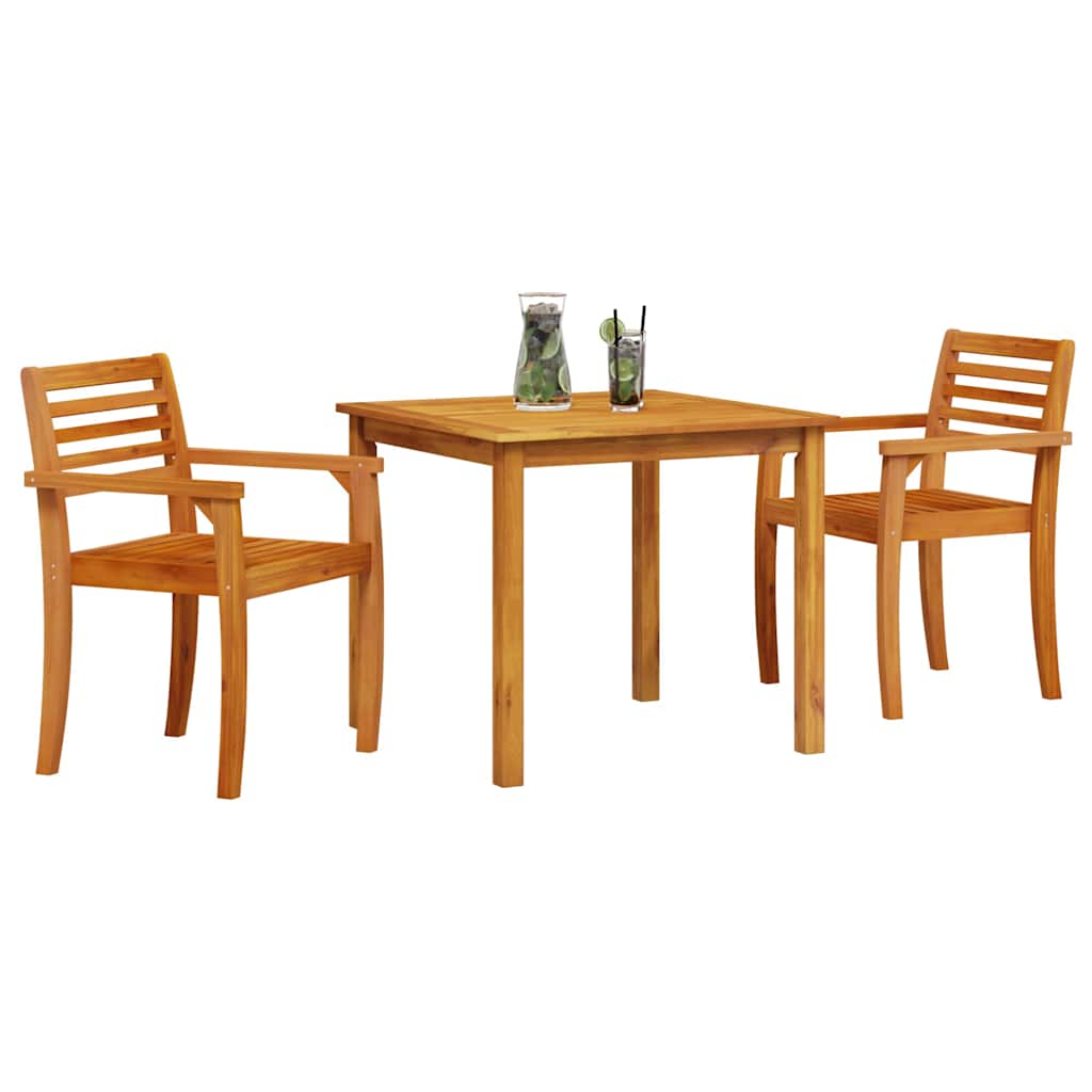 Set da Pranzo per Giardino 3 pcs Marrone - homemem39
