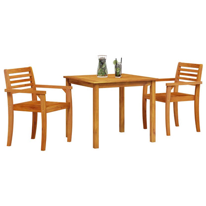Set da Pranzo per Giardino 3 pcs Marrone - homemem39