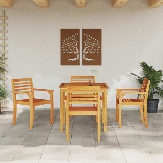 Set da Pranzo per Giardino 5 pcs Marrone
