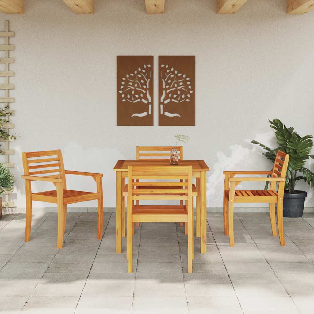 Set da Pranzo per Giardino 5 pcs Marrone