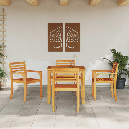 Set da Pranzo per Giardino 5 pcs Marrone