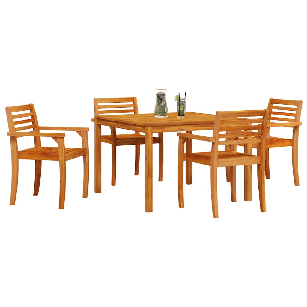 Set da Pranzo per Giardino 5 pcs Marrone - homemem39