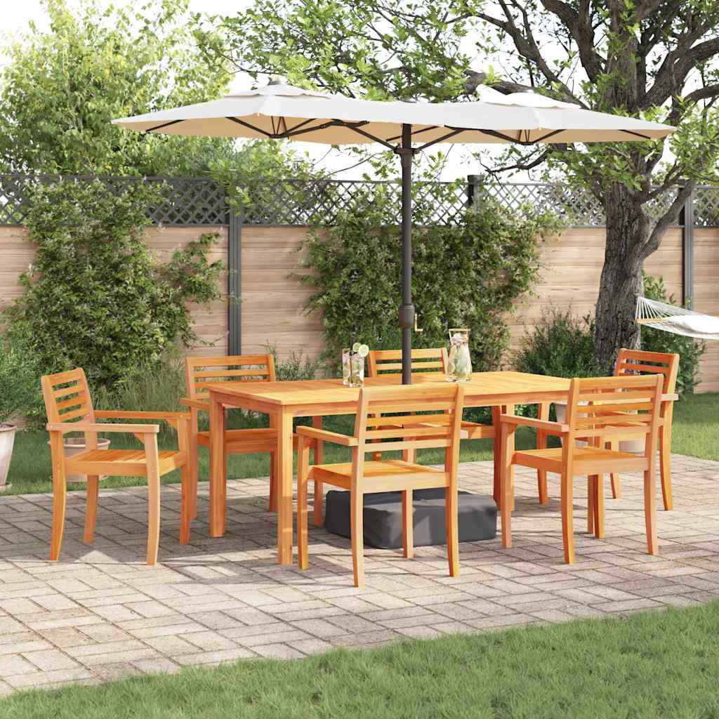Set da Pranzo per Giardino 7 pcs Marrone