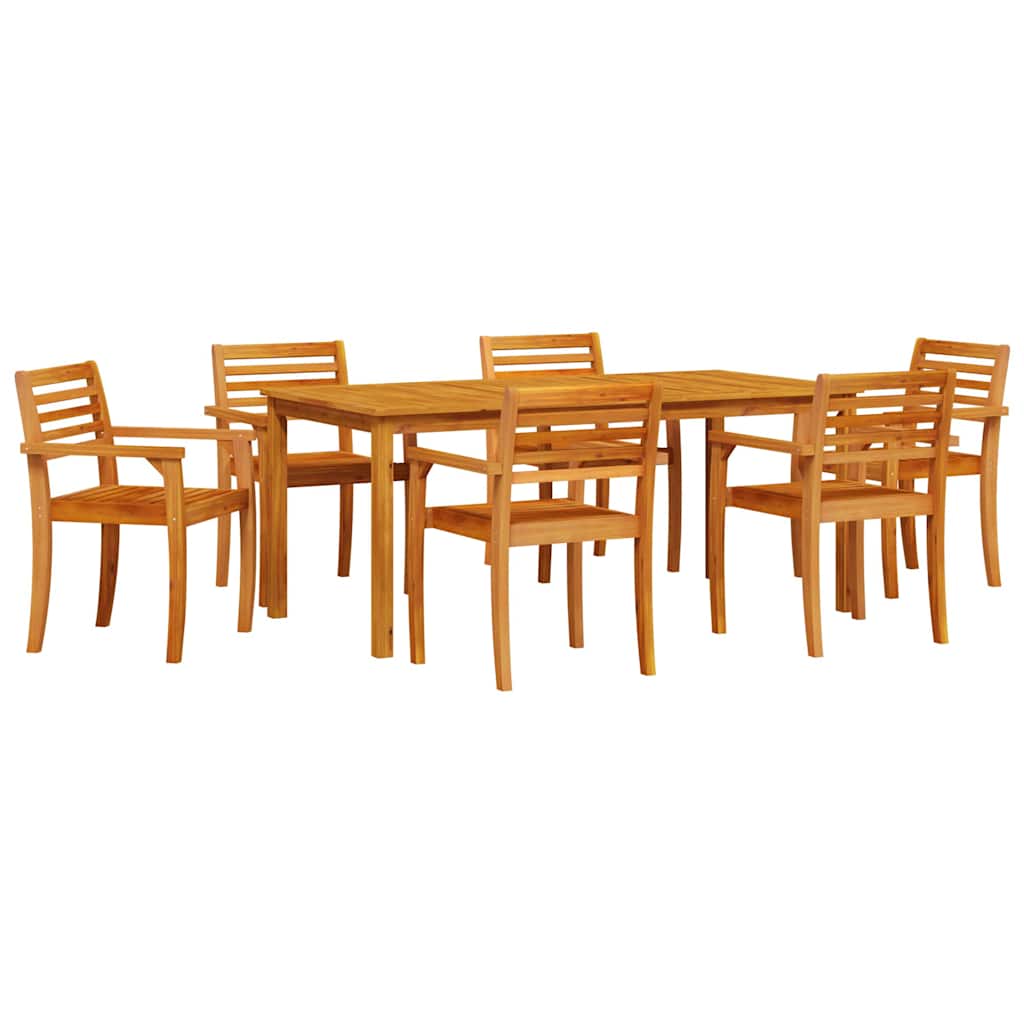 Set da Pranzo per Giardino 7 pcs Marrone
