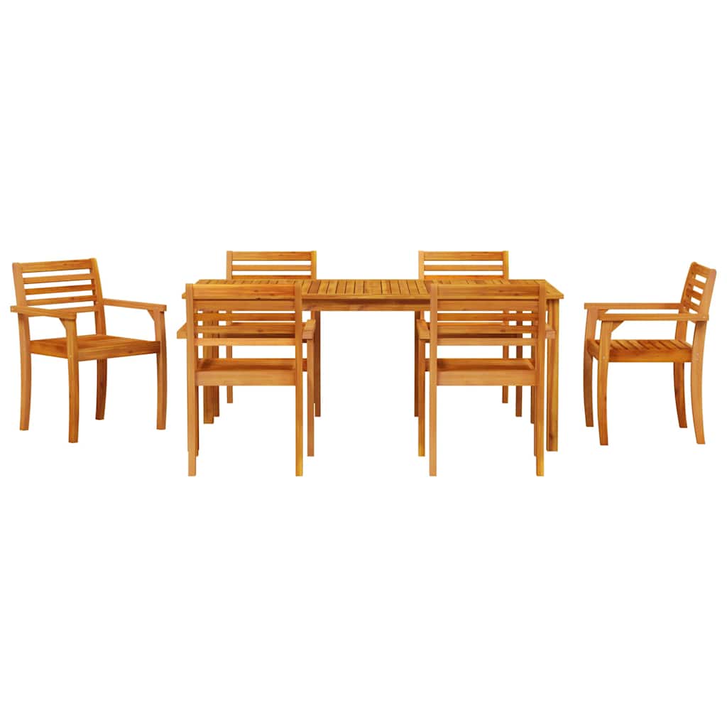 Set da Pranzo per Giardino 7 pcs Marrone