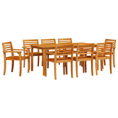 Set da Pranzo per Giardino 9 pcs Marrone