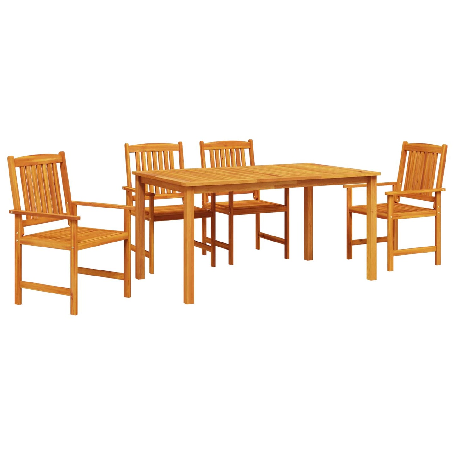 Set da Pranzo per Giardino 5 pcs Marrone