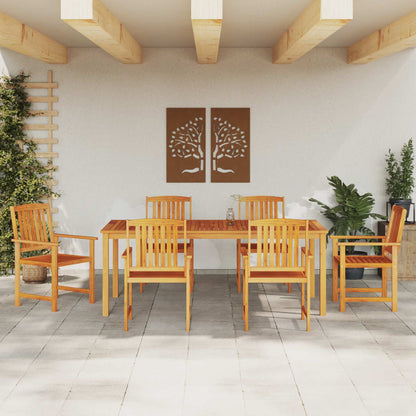 Set da Pranzo per Giardino 7 pz Marrone | homemem39