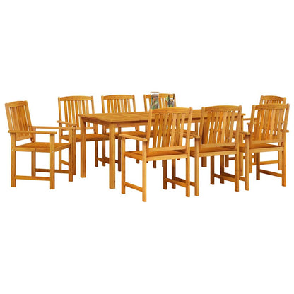 Set da Pranzo per Giardino 9 pcs Marrone