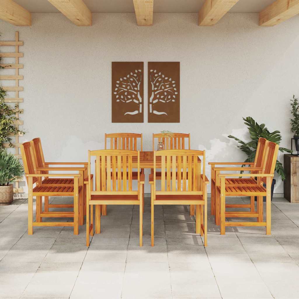 Set da Pranzo per Giardino 9 pcs Marrone | homemem39