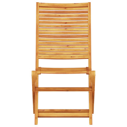 Set Bistro Pieghevole 3 pcs Marrone Legno di Acacia Massello