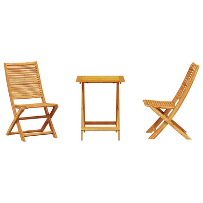 Set Bistro Pieghevole 3 pcs Marrone legno massello di acacia - homemem39