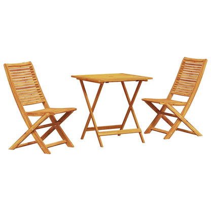Set Bistro Pieghevole 3 pcs Marrone legno massello di acacia - homemem39