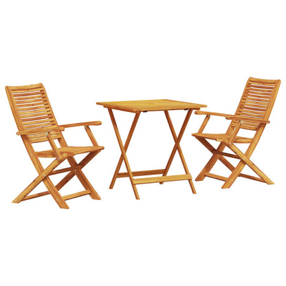 Set Bistro Pieghevole 3 pcs Marrone Legno di Acacia Massello | homemem39