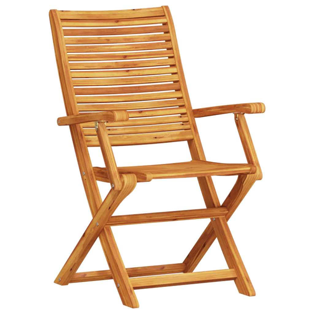 Set Bistro Pieghevole 3 pcs Marrone Legno di Acacia Massello | homemem39