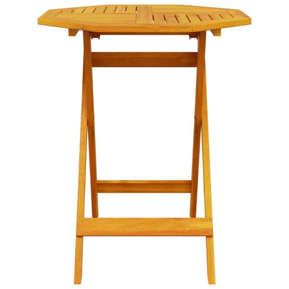 Set Bistro Pieghevole 3 pz Marrone Legno di Acacia Massello