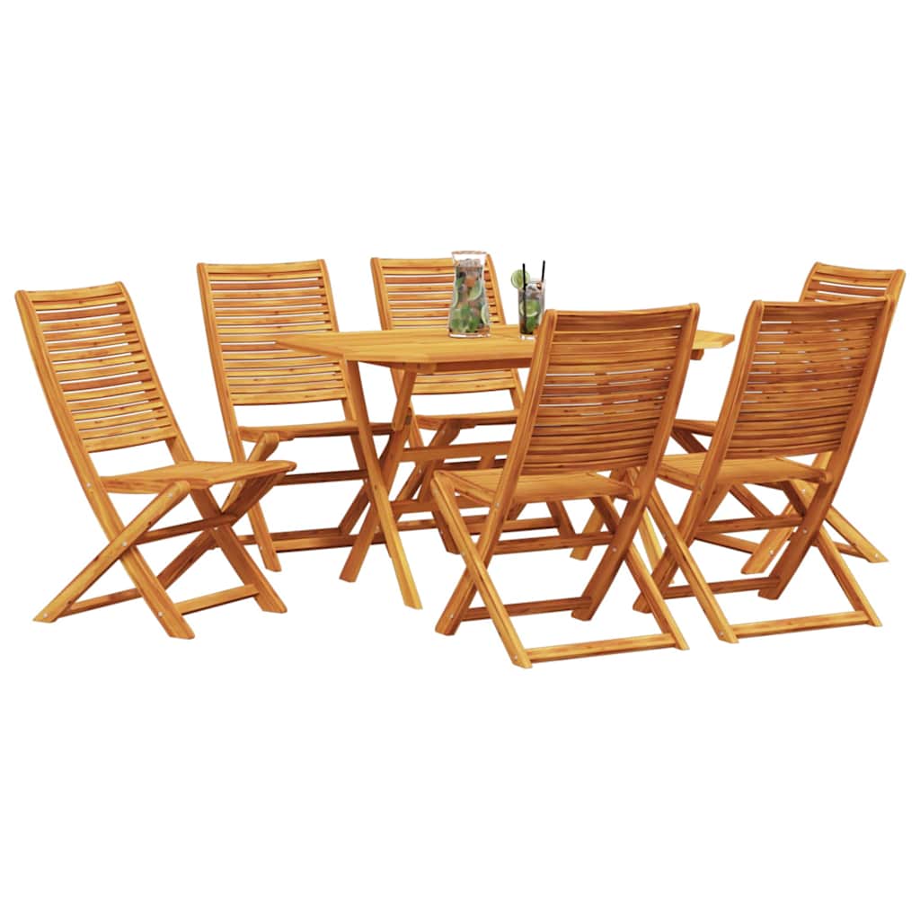 Set da Pranzo per Giardino 7 pcs Marrone | homemem39