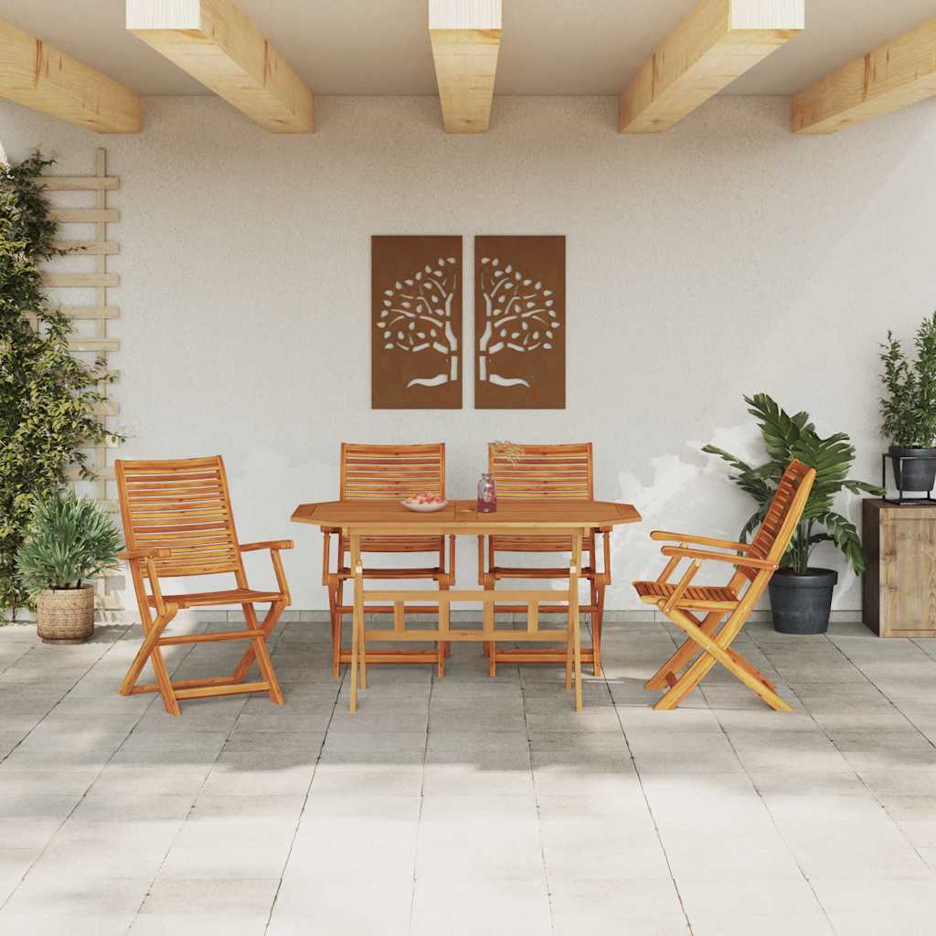 Set da Pranzo per Giardino 5 pcs Marrone | homemem39
