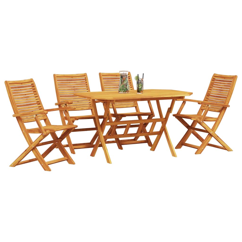 Set da Pranzo per Giardino 5 pcs Marrone | homemem39