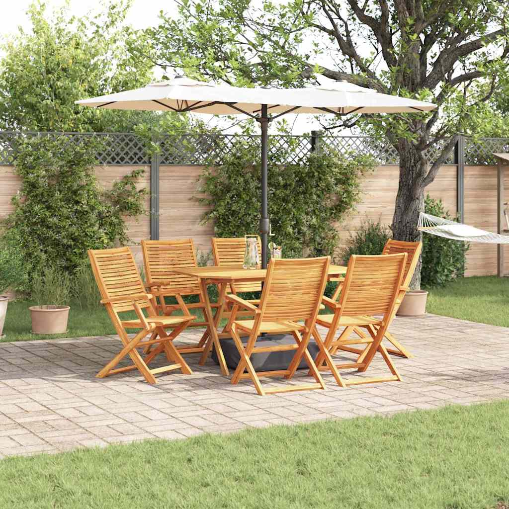 Set da Pranzo per Giardino 7 pcs Marrone