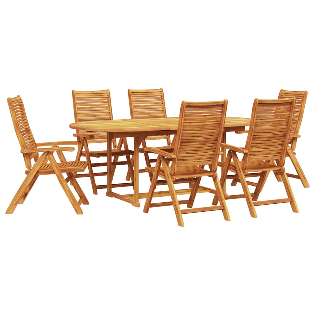 Set da Pranzo per Giardino 7 pcs Marrone | homemem39