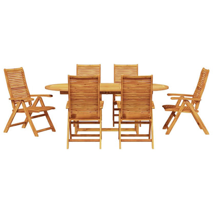 Set da Pranzo per Giardino 7 pcs Marrone | homemem39