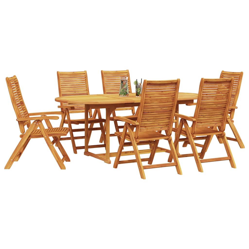 Set da Pranzo per Giardino 7 pcs Marrone | homemem39