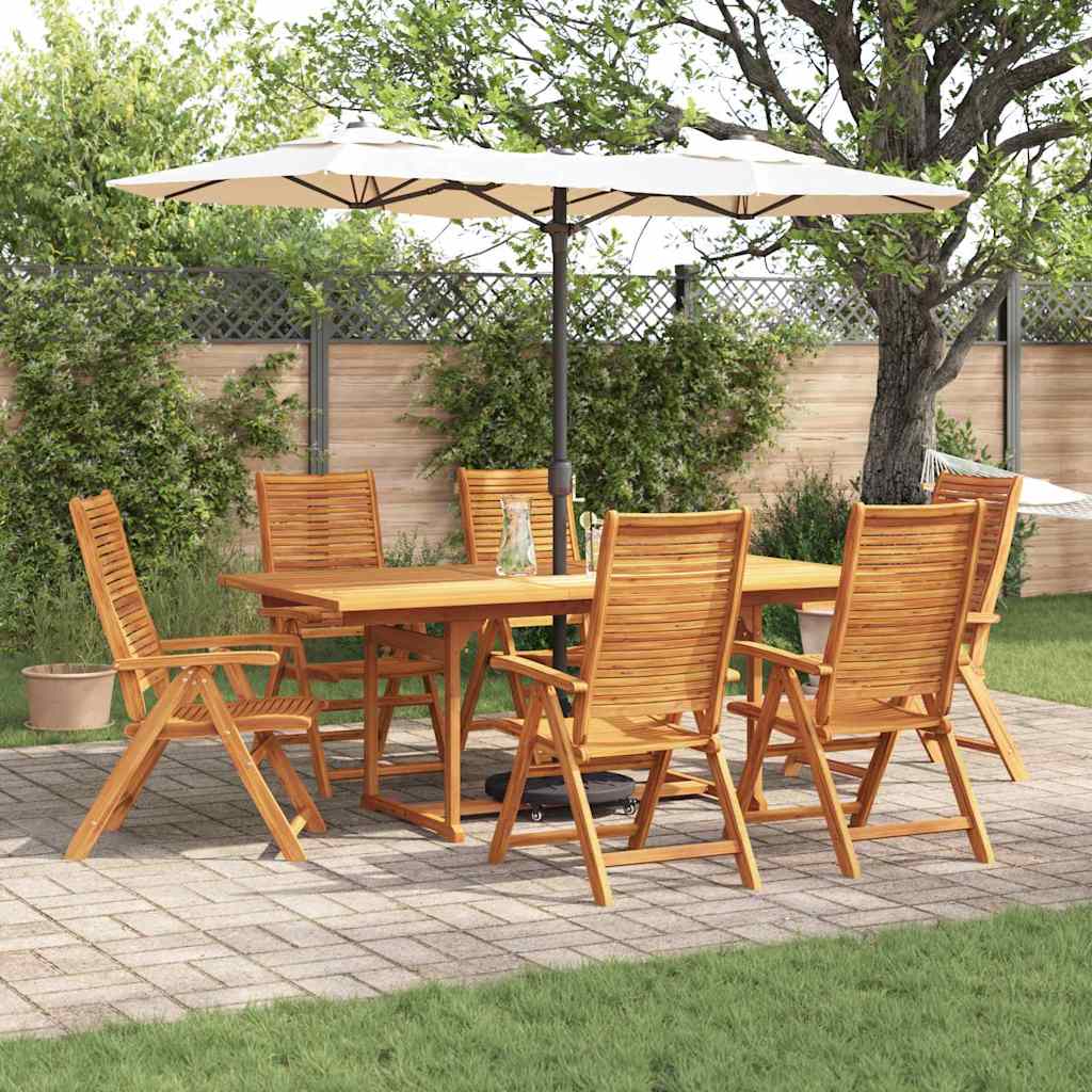 Set da Pranzo per Giardino 7 pcs Marrone