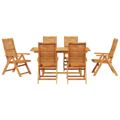 Set da Pranzo per Giardino 7 pz Marrone | homemem39