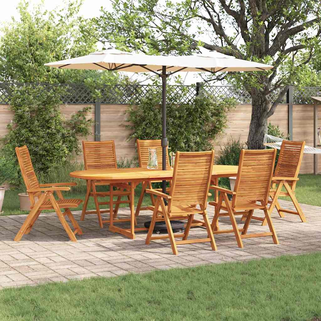 Set da Pranzo per Giardino 7 pcs Marrone | homemem39