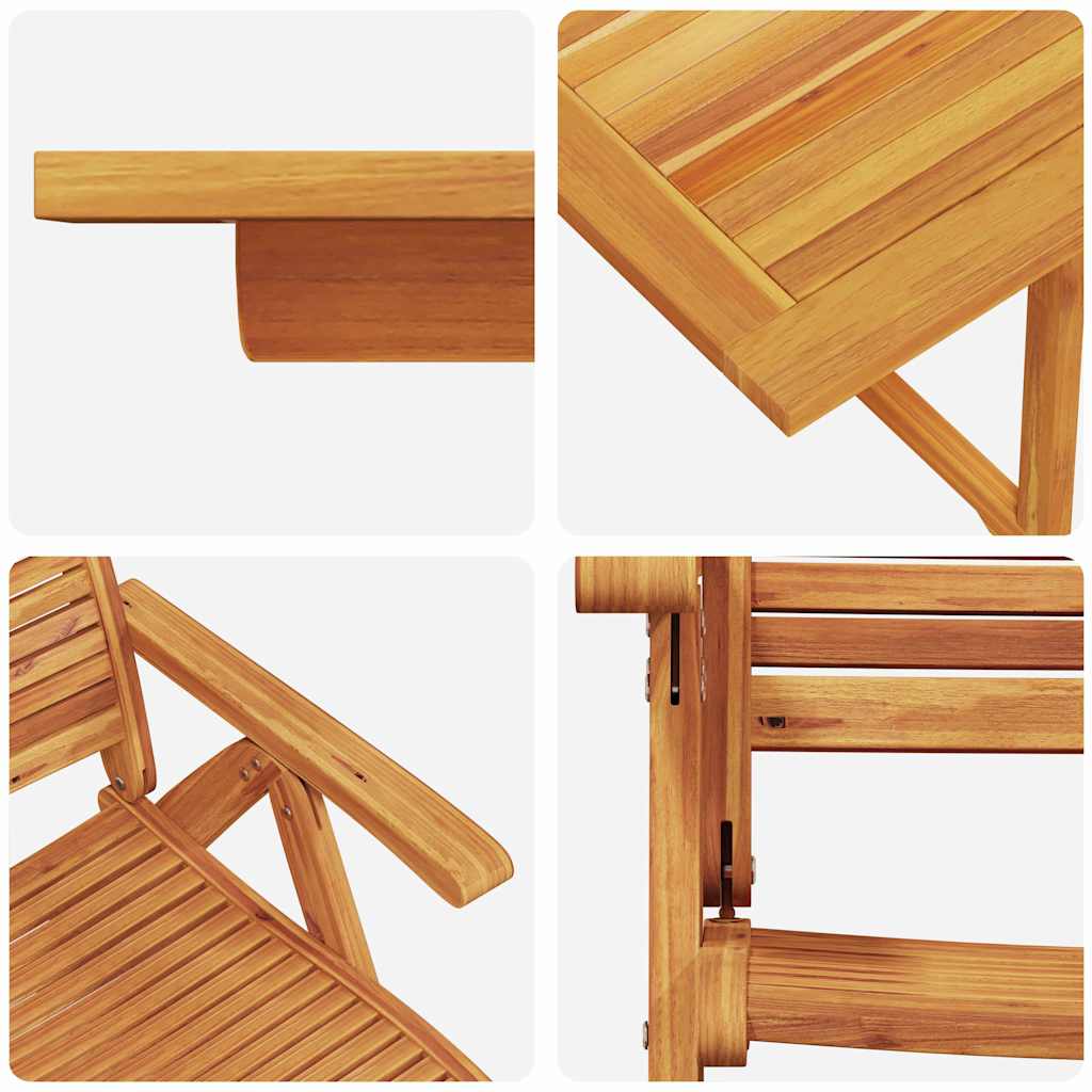 Set da Pranzo per Giardino 7 pcs Marrone | homemem39