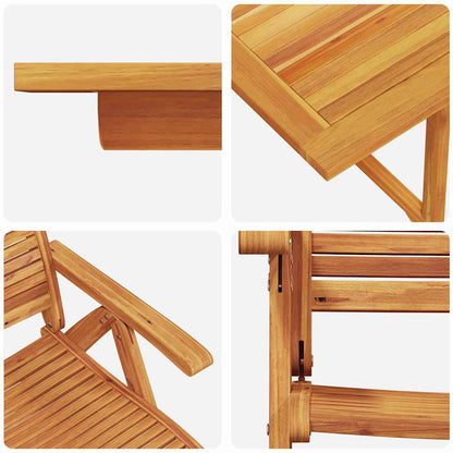 Set da Pranzo per Giardino 7 pcs Marrone | homemem39