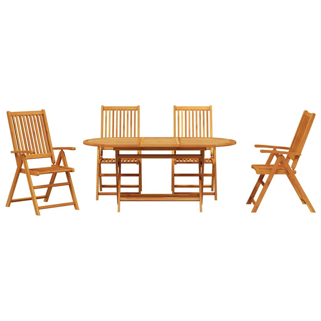 Set da Pranzo per Giardino 5 pcs Marrone - homemem39