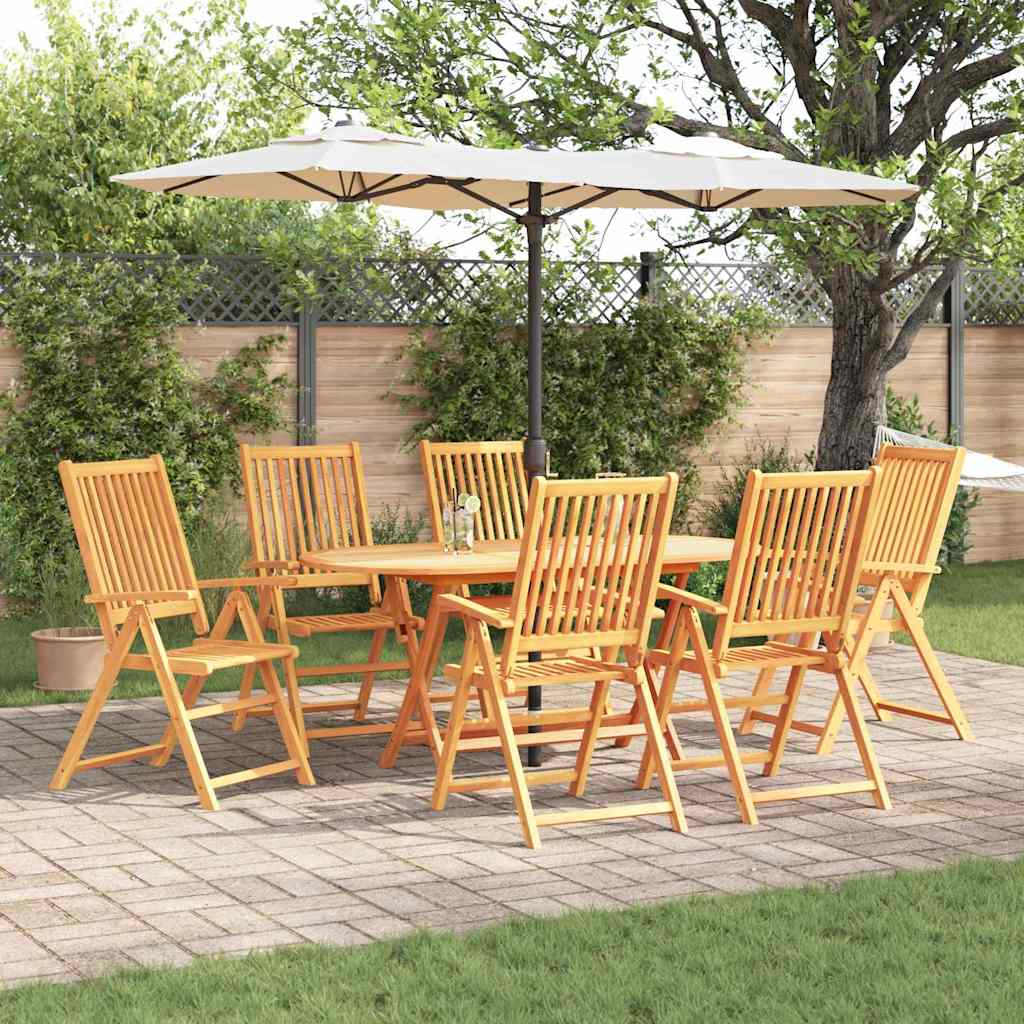 Set da Pranzo per Giardino 7 pcs Marrone - homemem39