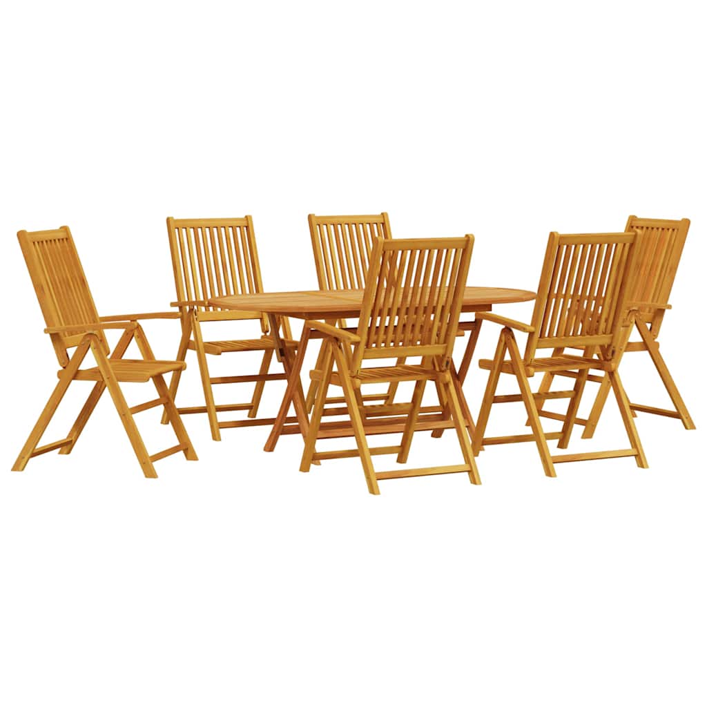 Set da Pranzo per Giardino 7 pcs Marrone - homemem39