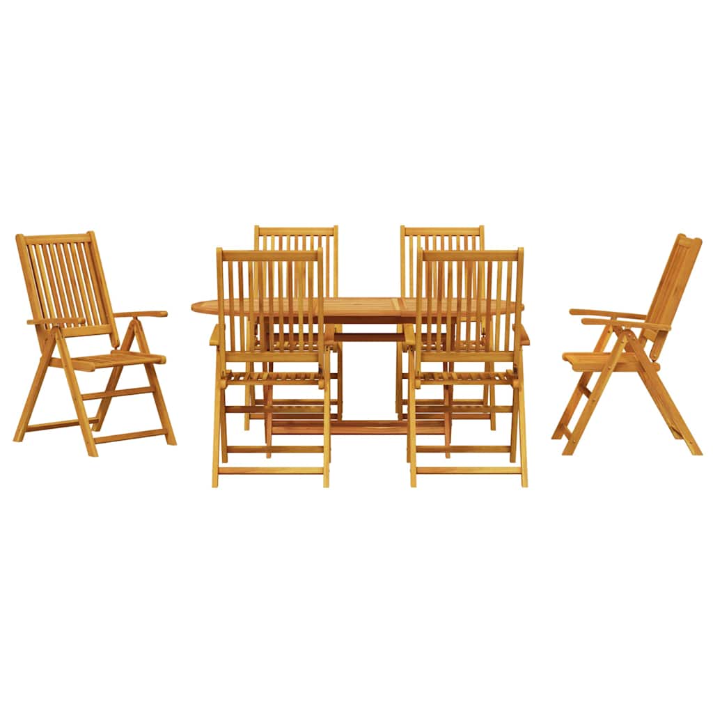 Set da Pranzo per Giardino 7 pcs Marrone - homemem39
