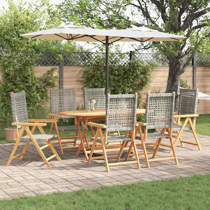 Set da Pranzo per Giardino 7 pcs Grigio