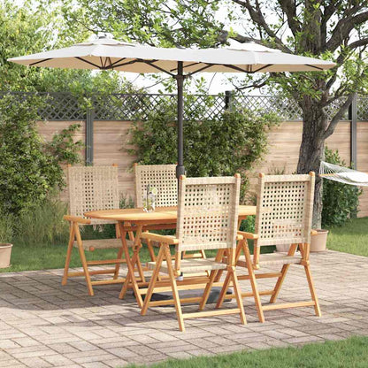 Set da Pranzo per Giardino 5 pcs Beige - homemem39