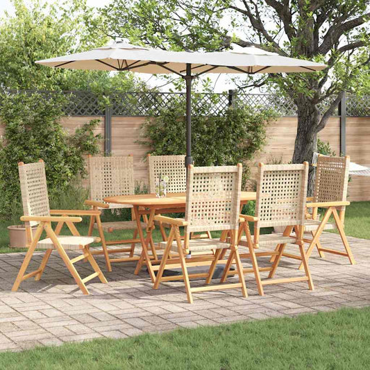 Set da Pranzo per Giardino 7 pcs Beige