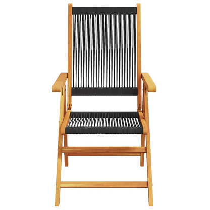 Set da Pranzo per Giardino 5 pcs Nero - homemem39