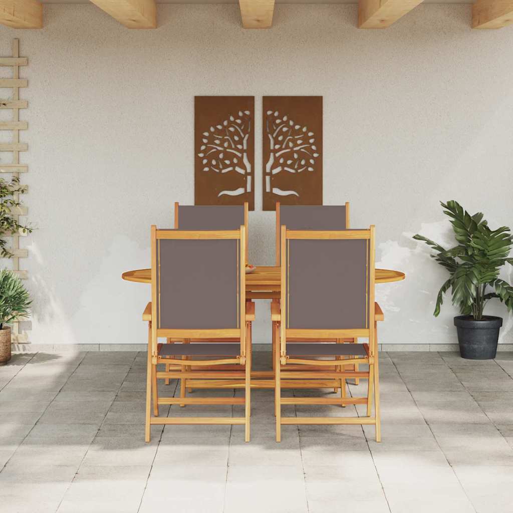 Set da Pranzo per Giardino 5 pcs Antracite - homemem39