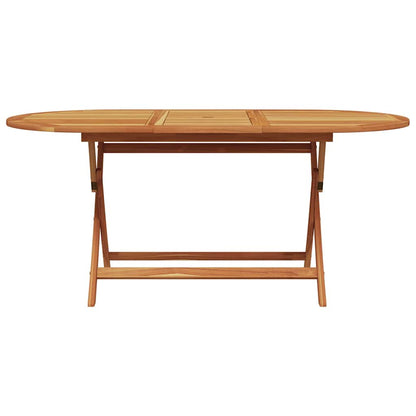 Set da Pranzo per Giardino 5 pcs Beige Legno di Acacia Massello