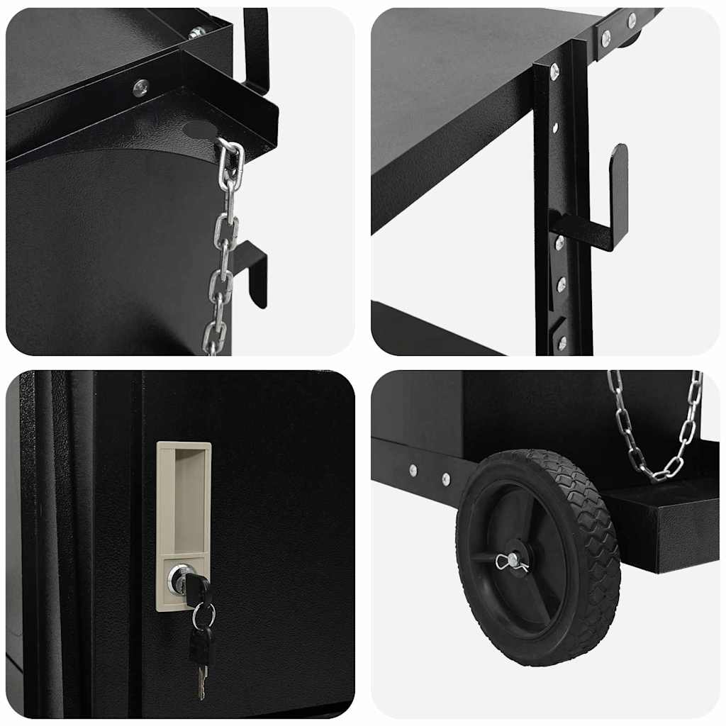 Carrello per saldatura Nero 90 x 46 x 96 cm Acciaio