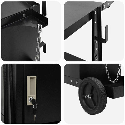 Carrello per saldatura Nero 90 x 46 x 96 cm Acciaio