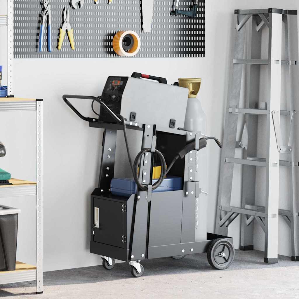 Carrello per saldatura Nero 90 x 46 x 96 cm Acciaio