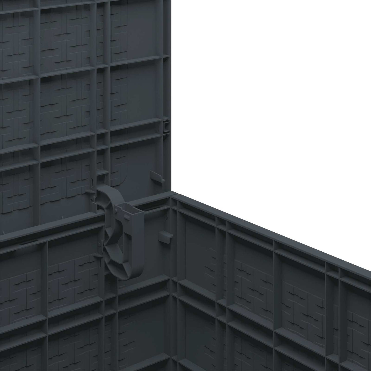 Scatola di Stoccaggio Antracite 55 x 53 x 57 cm Polipropilene